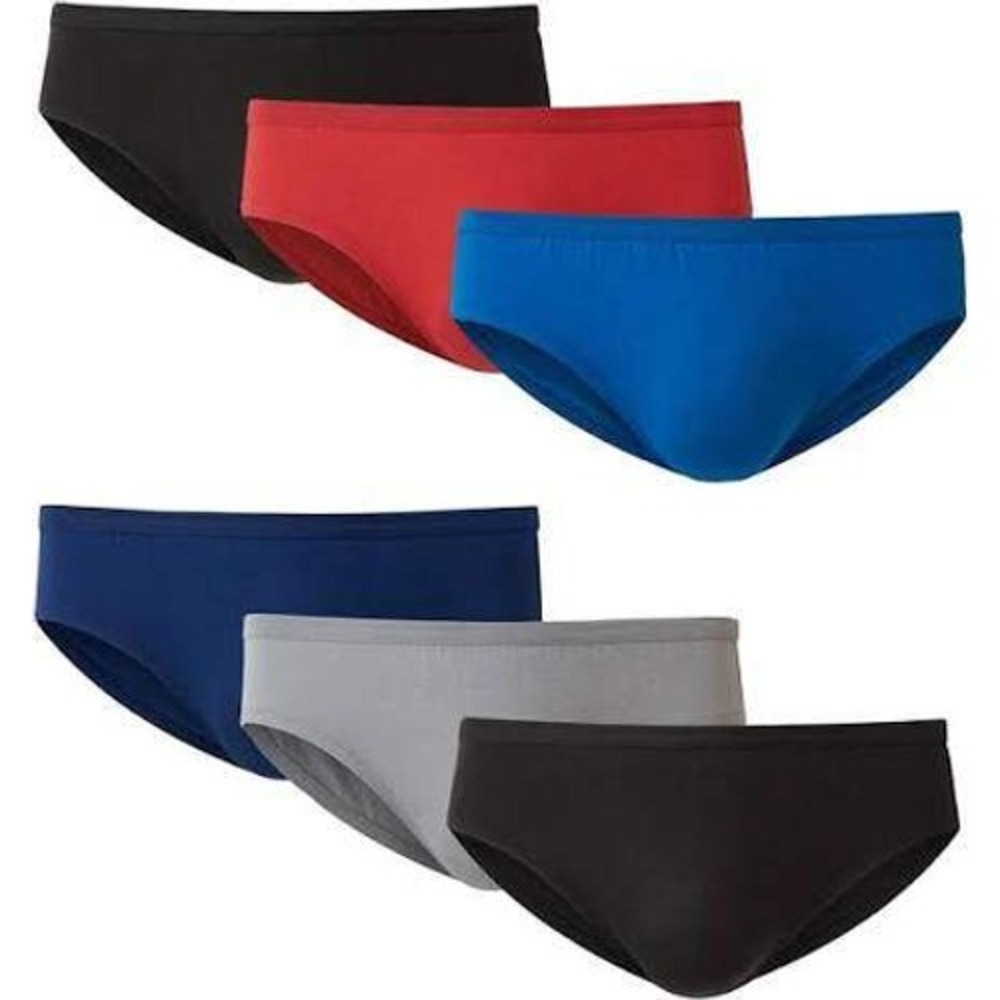 168. Hanes Men's Bikini Underwear 6-Pack Stretch Cotton Bikini Briefs Size 3XL